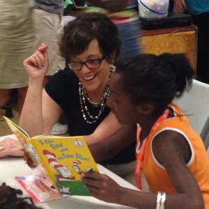 Donna reading to kids